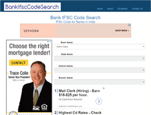 Tablet Screenshot of bankifsccodesearch.com